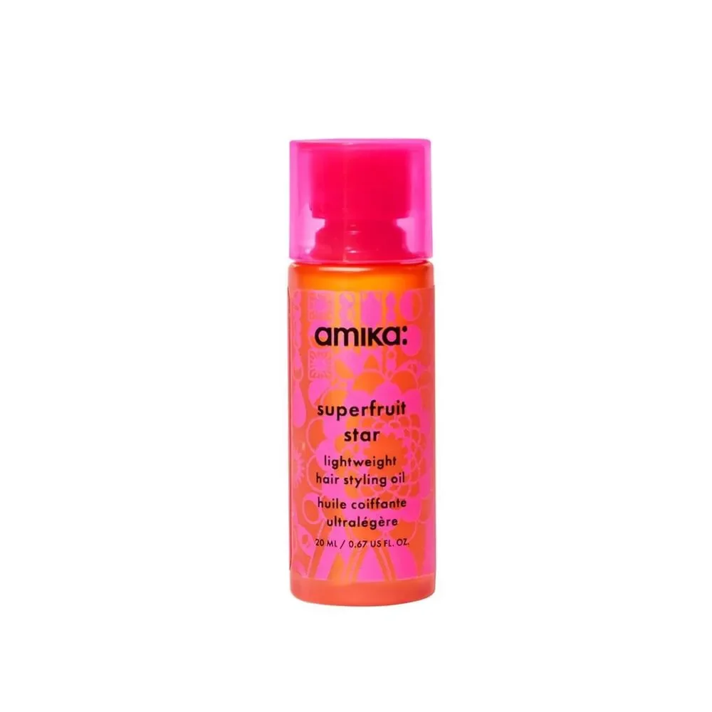 amika Superfruit Star Lightweight Hair Styling Heat Defense Oil All Hair 0.67oz